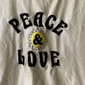 White ringer tee crop top